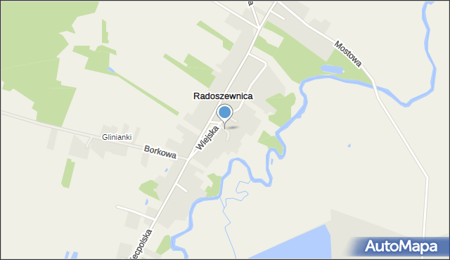 Radoszewnica, Krzywa, mapa Radoszewnica