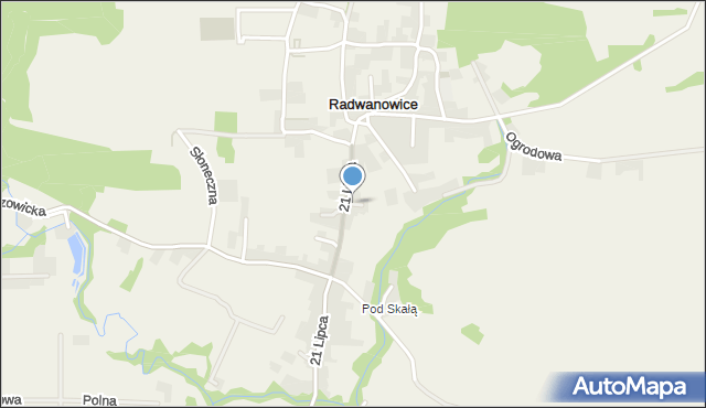 Radwanowice, Krótka, mapa Radwanowice