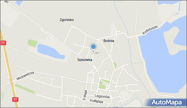 Radymno, Krasińskiego Zygmunta, mapa Radymno