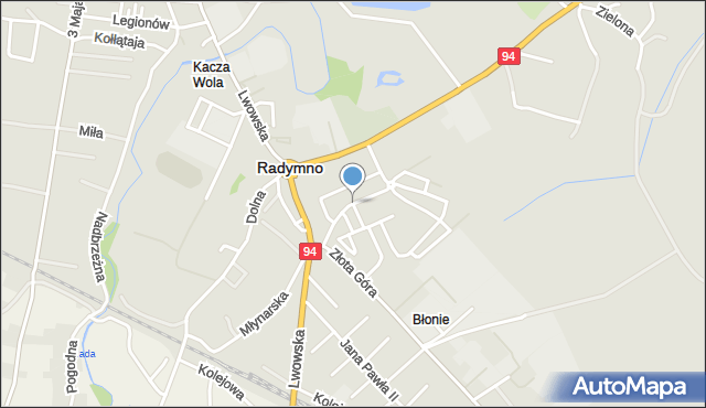 Radymno, Króla Kazimierza Wielkiego, mapa Radymno