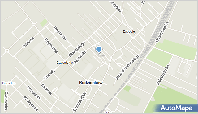 Radzionków, Kruczkowskiego, mapa Radzionków