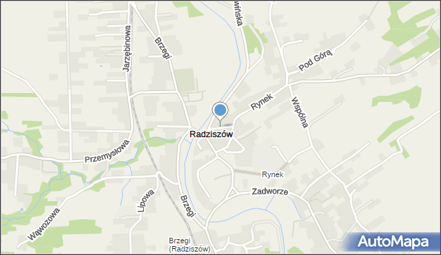 Radziszów, Krótka, mapa Radziszów