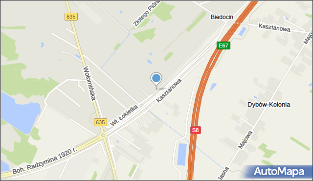 Radzymin powiat wołomiński, Króla Władysława Łokietka, mapa Radzymin powiat wołomiński