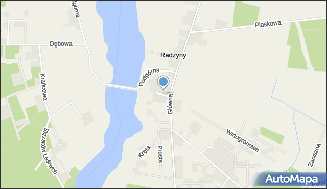 Radzyny, Krótka, mapa Radzyny