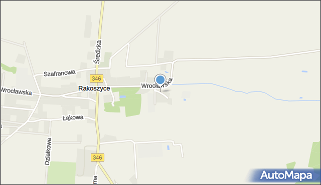 Rakoszyce, Krótka, mapa Rakoszyce