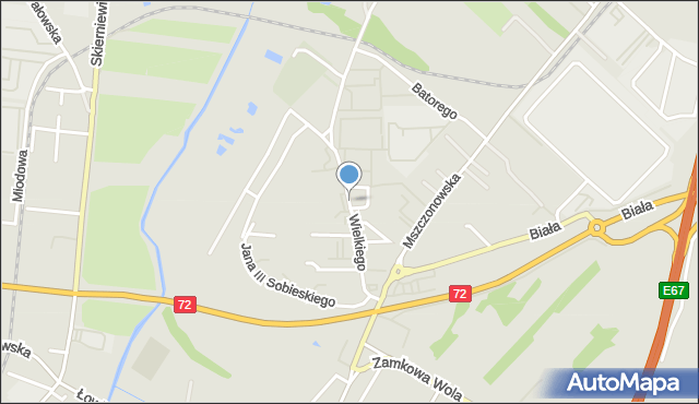 Rawa Mazowiecka, Króla Kazimierza Wielkiego, mapa Rawa Mazowiecka