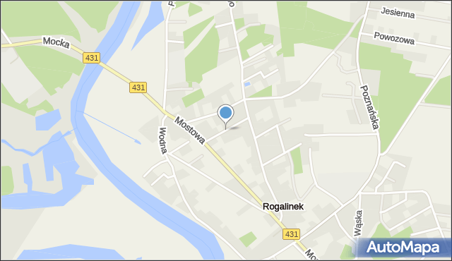 Rogalinek, Krótka, mapa Rogalinek