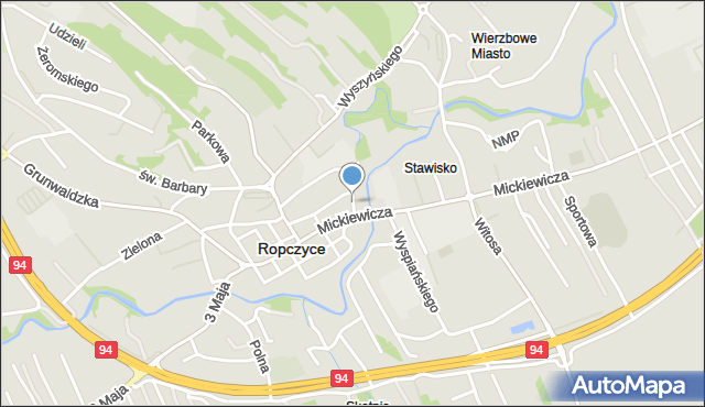 Ropczyce, Krisego, mapa Ropczyce