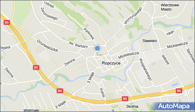 Ropczyce, Króla Kazimierza Wielkiego, mapa Ropczyce