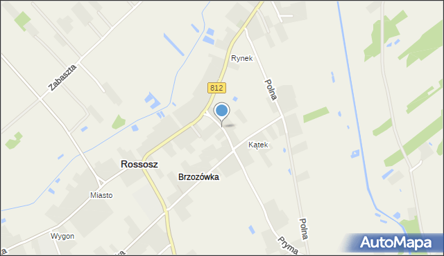 Rossosz powiat bialski, Krótka, mapa Rossosz powiat bialski