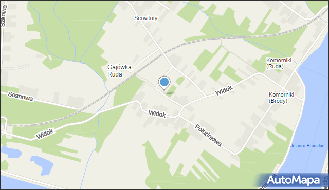 Ruda gmina Brody, Krótka, mapa Ruda gmina Brody