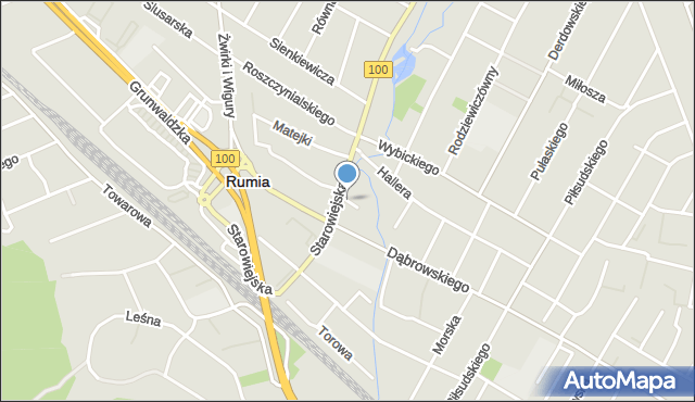 Rumia, Krzywa, mapa Rumia