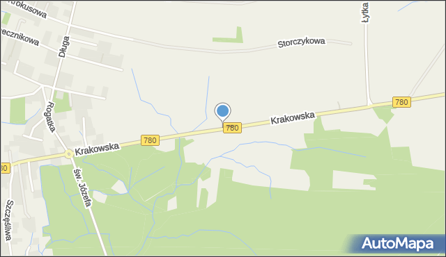 Rybna gmina Czernichów, Krakowska, mapa Rybna gmina Czernichów