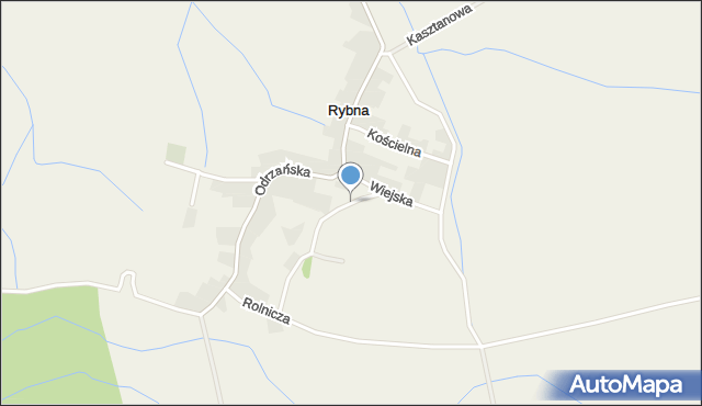 Rybna gmina Popielów, Krótka, mapa Rybna gmina Popielów