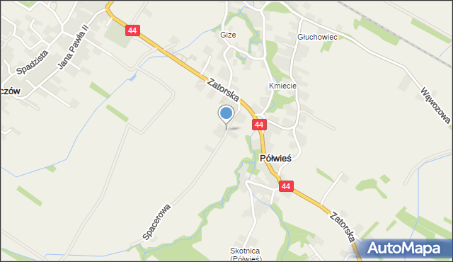 Ryczów gmina Spytkowice, Krakowska, mapa Ryczów gmina Spytkowice