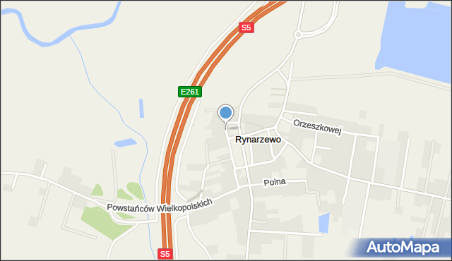 Rynarzewo, Krótka, mapa Rynarzewo