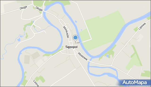 Sępopol, Krótka, mapa Sępopol