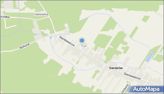 Sieraków gmina Radzymin, Króla Jana III Sobieskiego, mapa Sieraków gmina Radzymin