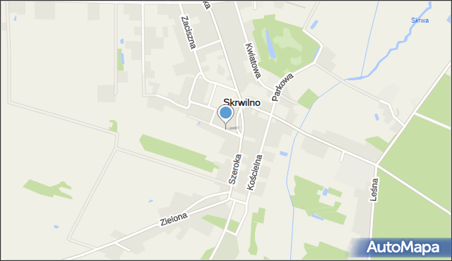 Skrwilno, Krótka, mapa Skrwilno