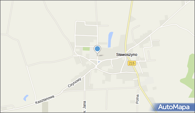 Sławoszyno, Krótka, mapa Sławoszyno