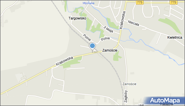 Słomniki, Krakowska, mapa Słomniki