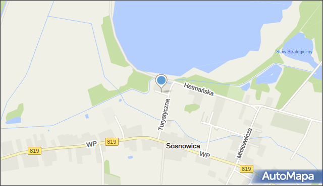 Sosnowica powiat parczewski, Krótka, mapa Sosnowica powiat parczewski