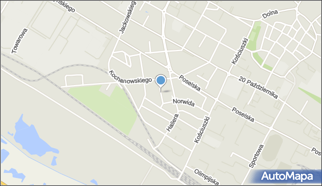 Środa Wielkopolska, Kraszewskiego Józefa Ignacego, mapa Środa Wielkopolska