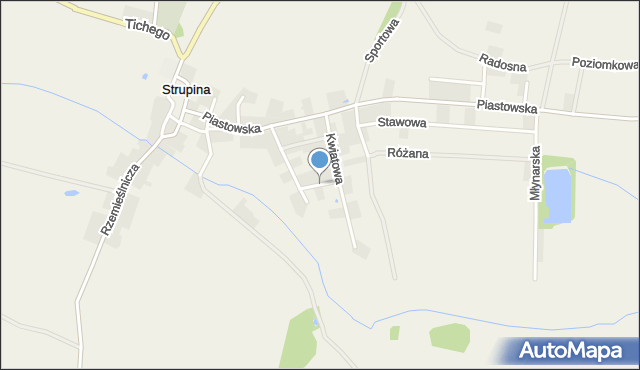 Strupina, Krótka, mapa Strupina