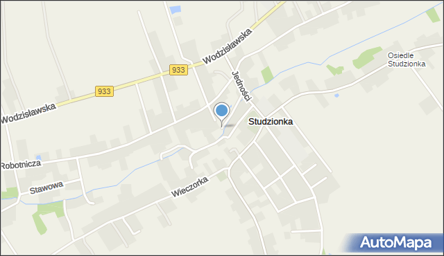 Studzionka gmina Pszczyna, Krótka, mapa Studzionka gmina Pszczyna