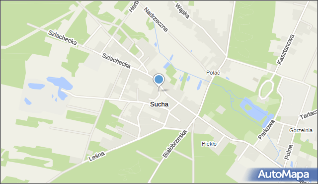 Sucha gmina Białobrzegi, Krótka, mapa Sucha gmina Białobrzegi