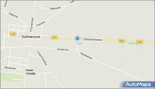 Sulmierzyce powiat krotoszyński, Krótka, mapa Sulmierzyce powiat krotoszyński