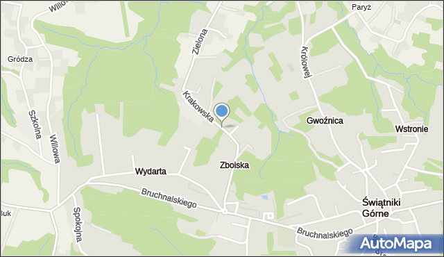 Świątniki Górne, Krakowska, mapa Świątniki Górne
