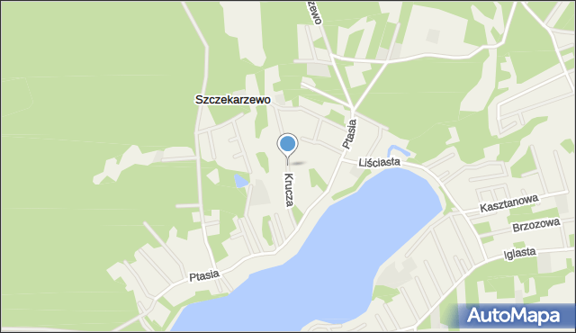 Szczekarzewo, Krucza, mapa Szczekarzewo