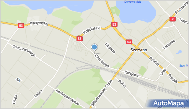 Szczytno, Króla Bolesława Chrobrego, mapa Szczytno