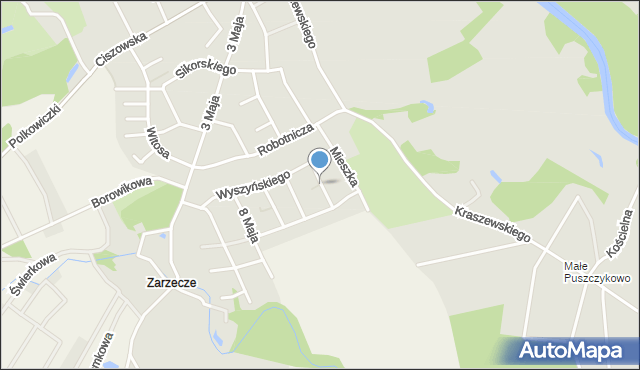 Szprotawa, Króla Kazimierza Wielkiego, mapa Szprotawa