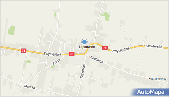 Tąpkowice, Krasickiego Ignacego, bp., mapa Tąpkowice