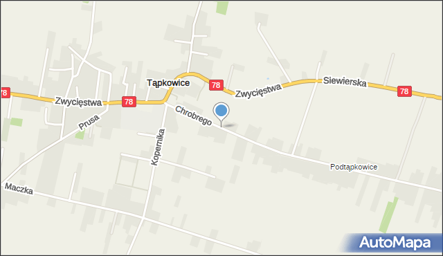 Tąpkowice, Króla Bolesława Chrobrego, mapa Tąpkowice