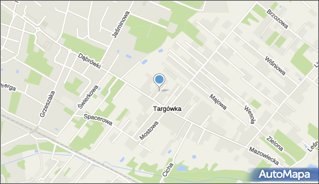 Targówka gmina Mińsk Mazowiecki, Krótka, mapa Targówka gmina Mińsk Mazowiecki