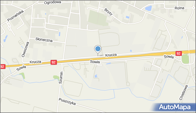 Tarnowo Podgórne, Krucza, mapa Tarnowo Podgórne