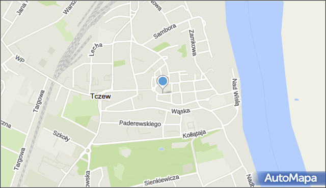 Tczew, Krótka, mapa Tczew