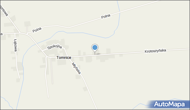 Tomnice, Krotoszyńska, mapa Tomnice