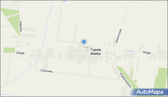 Topola Wielka, Krótka, mapa Topola Wielka