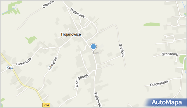 Trojanowice gmina Zielonki, Krakowska, mapa Trojanowice gmina Zielonki