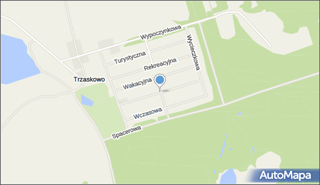 Trzaskowo, Krajobrazowa, mapa Trzaskowo