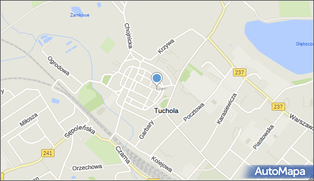 Tuchola, Krótka, mapa Tuchola