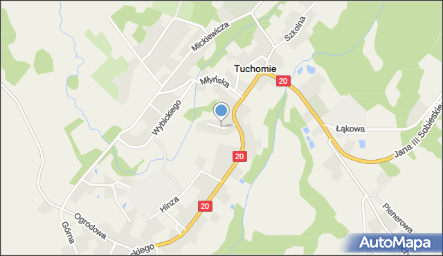 Tuchomie, Krótka, mapa Tuchomie