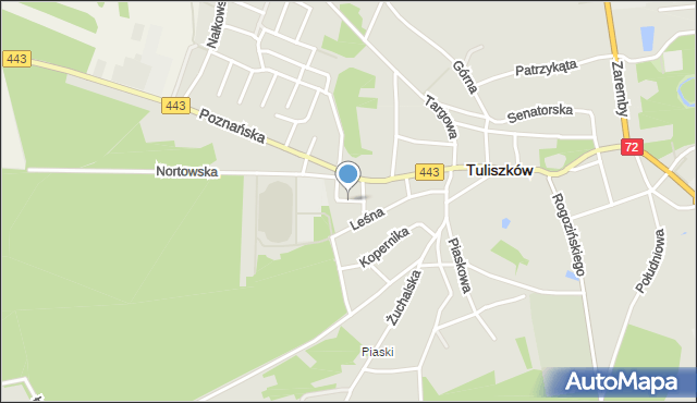 Tuliszków, Krótka, mapa Tuliszków