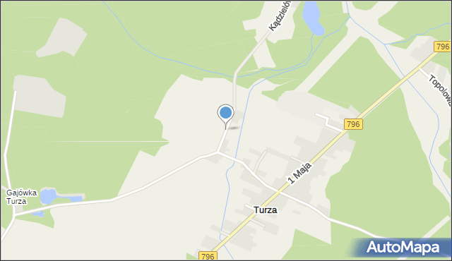 Turza gmina Łazy, Króla Jana III Sobieskiego, mapa Turza gmina Łazy