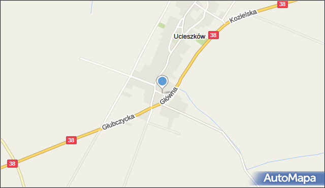 Ucieszków, Krótka, mapa Ucieszków