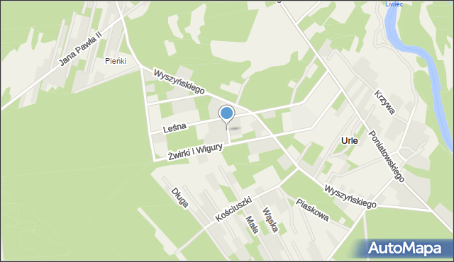 Urle, Krótka, mapa Urle